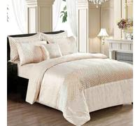 Online Bedding King Duvet cover set - 100% Polyester with cotton Blend Super Soft 3 pcs quilt cover set - Easy Care Non Iron Bedding Sets (Beige, King (230 x 220 cm))