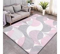 Online Bedding Modern Rugs Living Room - Made with Polypropylene Luxury Soft Area Rugs For Bedroom - Machine Washable traditional rugs (Pink, 120 x 170 cm)