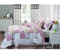 Online Bedding Quilted Patchwork Bedspread - Hypoallergenic, Machine Washable Duvet & Pillowcases Bedding Set (Maison, Single)