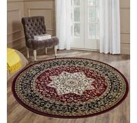 Online Bedding store Area Rugs -luxury modern traditional Area Rugs - Vintage Design carpet for hallway rugs (Red, 120 * 120cm (Round))