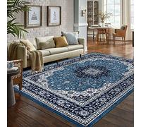Online Bedding store Area Rugs - New luxury Beautiful modern traditional Area Rugs - Luxury Vintage Design carpet for hallway rugs (Blue, 200 * 290cm (6 ft 7 inch x 9 ft))