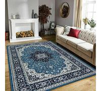 Online Bedding store Area Rugs - New luxury Beautiful modern traditional Area Rugs - Luxury Vintage Design carpet for hallway rugs (Blue, 280 * 380cm (9 ft 1 inch x 12 ft))