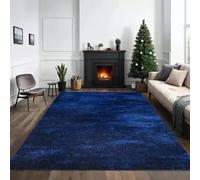 Online Bedding store Area Rugs - Shaggy Thick luxury Beautiful Yourk Modern Area Rugs - Solid Design carpet for hallway rugs (Blue, 80 x 150 cm)