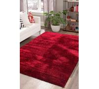 Online Bedding store Area Rugs - Shaggy Thick luxury Beautiful Yourk Modern Area Rugs - Solid Design carpet for hallway rugs (Red, 60 x 110 cm)