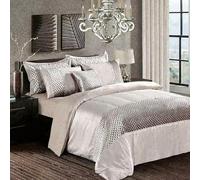 Online Bedding Store Luxury Atlanta Duvet Cover with Pillow Case - Polyester Velvet Luxury Bedding Set Soft Cosy Bedding Set & Pillowcases (Mink, King)