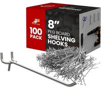 Online Best Service 100 Pack PEG Board Pegboard Shelving Hooks 8" Length Wholesale Lot