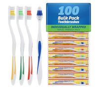 Online Best Service 100 Pack Toothbrush Standard Classic Medium Soft Individually Wrapped