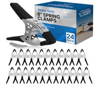 Online Best Service Lot of 24 - 153mm Spring Clamp Large Super Heavy Duty Spring Metal Black - 77mm Jaw Openin