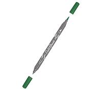 ONLINE Calli.Brush Pen with Double Tip, Brush and Calligraphy Tip, Hand Lettering Brush Pens in Various Colours, Colourful Bullet Journal Pens for Calligraphy, Watercolour, Colour: Dark Green