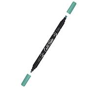Online Calli.Twin Pen with Double Tip, Double Contour and Calligraphy Tip, Hand Lettering Brush Pens in Various Colours, Colourful Bullet Journal Pens for Calligraphy, Watercolour, Colour: Turquoise