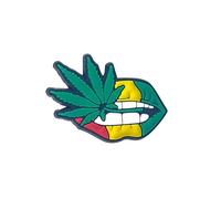 Online Charms Funny Weed Leaf Shoe Charms for Clogs, Novelty Marijuana Style Accessories for Adults, Lips & Leaf 25