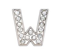 Online Charms Letter Shoe Charms, Bling Crystal Diamond Sparkly Metal Alphabet for Clogs, Crocs, Gifts, GB UK, Silver W 488