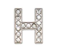 Online Charms Letter Shoe Charms, Bling Crystal Diamond Sparkly Metal Alphabet for Clogs, Crocs, Gifts, GB UK, Silver H 473