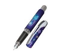 Online College ink pen Let's Play │ ergonomic fountain pen for school/college │ solid medium nib, soft grip part │ for standard ink cartridges │ refillable│ideal for beginners, pupils & students