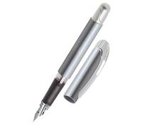 Online College ink pen Metallic Stone │ ergonomic fountain pen for school/college │ solid medium nib, soft grip part │ for standard ink cartridges │ refillable│ideal for beginners, pupils & students