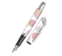 Online College ink pen Shiny Bubbles│ ergonomic fountain pen for school/college │ solid medium nib, soft grip part │ for standard ink cartridges │ refillable│ideal for beginners, pupils & students