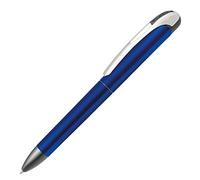 Online College Retractable Ballpoint Pen Metallic Blue Interchangeable Indelible Refill Blue
