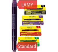 ONLINE Colourful Double-Sided Ink Cartridges, 4-Pack (20 Cartridges), Red - Gre