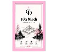 Online Deals | MDF Picture Frame (25.40 x 20.32 CM) Rectangle for DIY Vision Boards, Scrapbook & Memory Keepsakes, MDF Build, Secure Mounting Hooks [ Pink ]