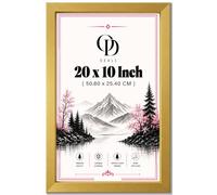 Online Deals | MDF Picture Frame (50.80 x 25.40 CM) 10 Inch x 20 Inch for Office Certificates & Diplomas, Elegant Finish, Secure Hanging for Home & Office [ Gold ]