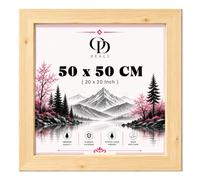 Online Deals | MDF Picture Frame (50 x 50 CM) 50 x50 cm for Limited Edition Art Prints & Typography, Elegant MDF Finish, Vertical & Horizontal Hooks [ Pine ]