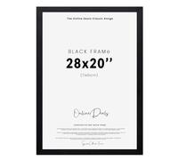 Online Deals | MDF Picture Frame (50 x 70 CM) 500 x 700 mm for Hand-Drawn Art, Office Diplomas & Advertising Posters, MDF Build, Easy Wall Mounting Hooks [ Black ]