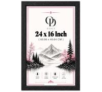 Online Deals | MDF Picture Frame (60.96 x 40.64 CM) 24 Inch x 16 Inch for Diplomas, Certification & Business Licenses, Sturdy MDF Build, Secure Hanging Hooks [ Black ]