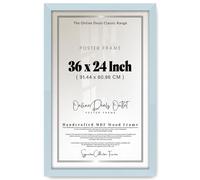 Online Deals | MDF Picture Frame (91.44 x 60.96 CM) No Mount Included for Blueprints, Digital Artwork & Hand-Made Prints, Sturdy MDF Build, Portrait & Landscape Hooks [ Light Grey ]