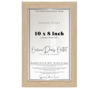 Online Deals | MDF Poster Frame (25.40 x 20.32 CM) 10x8 Inch for Artistic Portraits, Sketches & Travel Souvenirs, Sturdy MDF Build, Secure Wall Mounting Hooks [ Oak ]