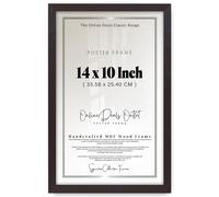 Online Deals | MDF Poster Frame (35.56 x 25.40 CM) 10 x 14 for Sketches, Spiritual Art & Decorative Quotes, Elegant MDF Build, Easy Wall Mounting [ Mahogany ]