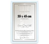 Online Deals | MDF Poster Frame (35 x 45 CM) 18X14 Inch for Abstract Pop Culture Prints & Vibrant Wall Décor, Stylish MDF Finish, Secure Hanging Hooks [ White ]