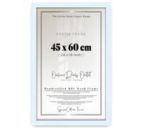 Online Deals | MDF Poster Frame (45 x 60 CM) No Mount Included for Movie Posters, Limited Edition Prints & Memorabilia, Elegant MDF Finish, Wall Hanging Hooks [ White ]