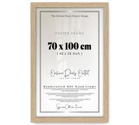 Online Deals | MDF Poster Frame (70 x 100 CM) 100 cm x 70 cm for Wildlife Photography, Art & Wall Décor, MDF Finish, Secure Wall Mounting [ Oak ]