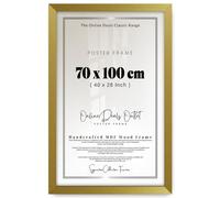 Online Deals | MDF Poster Frame (70 x 100 CM) 70 for Photography, Abstract Prints & Event Posters, Stylish MDF Finish, Secure Hanging Hooks for Display [ Gold ]