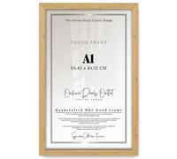 Online Deals | MDF Poster Frame A1 (59.40 x 84.10 CM) 23" x 33" for Fashion Sketches, Abstract & Pop Art, Premium MDF Wood, Secure Hanging Hooks [ Pine ]