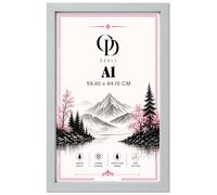 Online Deals | MDF Poster Frame A1 (59.40 x 84.10 CM) 33X23 Inch for Abstract Pop Culture Prints & Vibrant Wall Décor, Stylish MDF Finish, Secure Hanging Hooks [ Light Grey ]