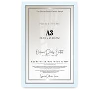 Online Deals | MDF Poster Frame A3 (29.70 x 41.90 CM) A3 (29.70X41.90 CM) for Nature Photography & Art Sketches, MDF Wood Finish, Vertical & Horizontal Hanging Hooks [ White ]