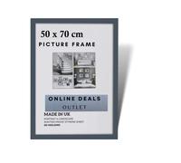 Online Deals Outlet Large Modern 50x 70 cm Poster Frames Eton Wood Perfect For Wall Gallery, Living Room & For Wall Hanging Mount Poster Picture With Styrene Shatterproof Perspex Sheets (Dark Grey)