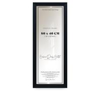 Online deals Outlet Modern Photo Frames Black 80cm x 40cm Flat Style Portrait and Landscape Display Wood Picture 80x40cm Poster Frame (Black)