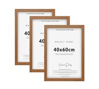 Online Deals Outlet Pack of 3 40 x 60 cm Eton Wood Poster Frames Ideal For Living Room, Wall Galleries, & Wall Hanging Mount Picture With Styrene Shatterproof Sheets. (Walnut)