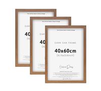 Online Deals Outlet Pack of 3 40 x 60 cm Eton Wood Poster Frames Ideal For Living Room, Wall Galleries, & Wall Hanging Mount Picture With Styrene Shatterproof Sheets. (Dark Oak)