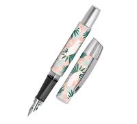 Online Ergonomic fountain pen for school/college Campus Parrots - solid medium nib, soft grip part, for standard ink cartridges, refillable, ideal for beginners/pupils/students