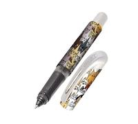 Online ink cartridge rollerball College Fluffy cats, pen for right- and left-handers, ergonomic grip part, rollerball, standard ink cartridges, incl. combi cartridge blue