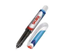 Online ergonomic rollerball pen Shark for school & college │ grip part for left- and right-handed │ for standard ink cartridges, refillable │ pens for beginners, pupils, students