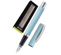 Online Fountain Pen Vision Turquoise, made of aluminum, Iridium nib medium, Suitable for standard ink cartridges and converters, Pen in gift box