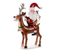 Online Garden Centre Ansell's® Light Up Festive Folk Santa's Comet Light Up Metal Figure