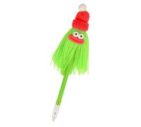 ONLINE Hairy Friends Green I Blue Erasable Pen 0.7mm Thick Ballpoint Pen with Funny Hair & Moustache Accessory Writing Learning Pen for School