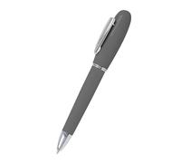 ONLINE Highway Anthracite Ballpoint Pen, Elegant Twist Ballpoint Pen in Pastel Grey with International Large Capacity Refill, Black Ink Colour, with Robust Metal Clip and Aluminium Housing