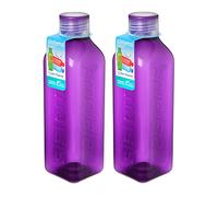 Online Kitchenware Sistema Square 1L Bottle Purple Set of 2