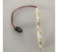 online-leds 10cm 6 LEDs Warm White Dolls House LED Lamp Lights Lighting Strip 5050 9V Battery Operated